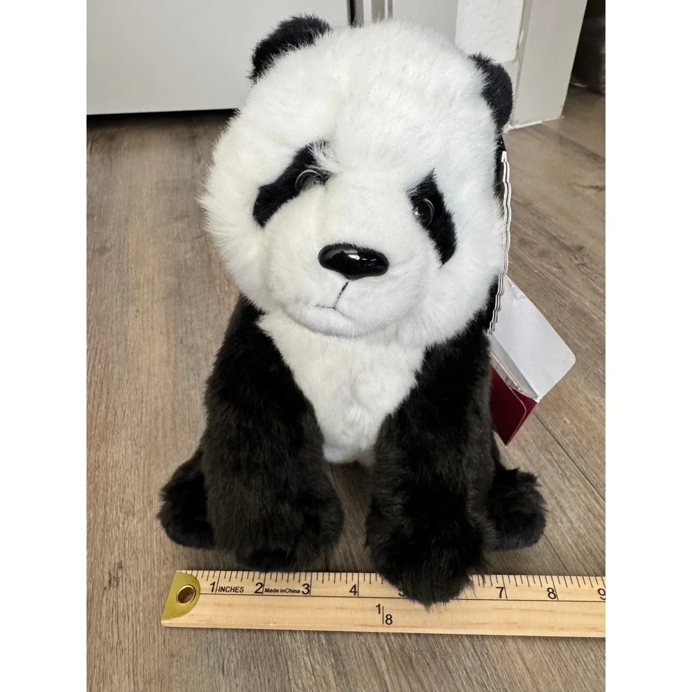 FAO Schwarz 2019 Boutique Zhen Panda Plush With Papers Sitting 10 Inchs